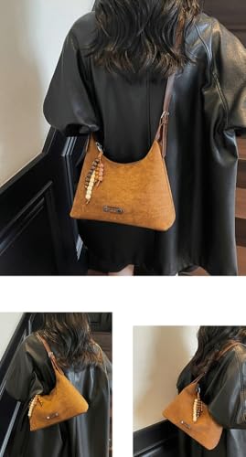 Slouchy Suede Hobo Bags Women Crescent Crossbody Purses Underarm Satchels Shoulder Bag Travel Top-Handle Tote Handbag 20254