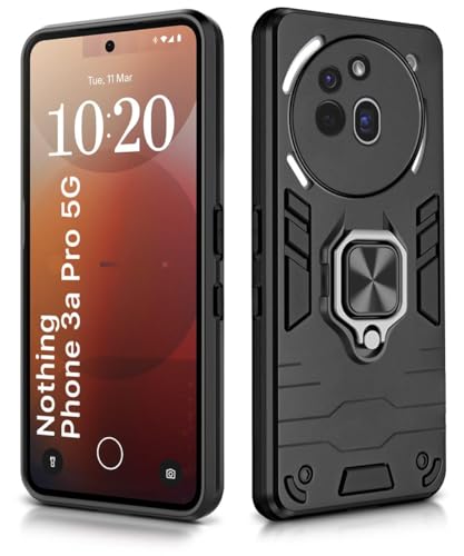 Image of AIBEX Armor Back Cover Compatible for Nothing Phone 3(a) Pro 5G| Rugged Shockproof Case with Ring Holder & Kickstand | Military-Grade Protection | Magnetic Car Mount Compatible