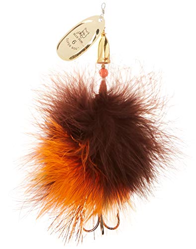 Blue Fox SBOU6BRO Vibrax Super Bou Single Tackle, Brown Orange, 6