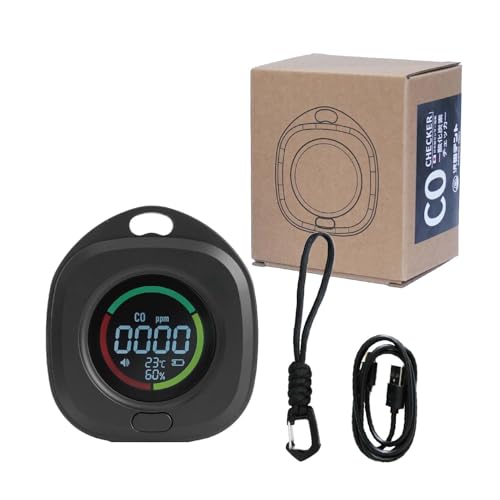 沢田テント 一酸化炭素チェッカー 日本製センサー 新色 ブラック キャンプ用 アウトドア 充電式 車中泊 ストーブ 薪 冬 CO TOMONARI(マットブラック)