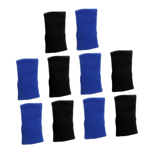 GOOHOCHY 10Pcs Breathable Nylon Flexible Elastic Sports Guards for Protection During Activities Black Blue