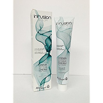 Helen Seward Infusion Color Cream Hair Color (Permanent Hair Color) with Argan Oil and Amegablue 3.4 Oz Free Starry Lip Gloss 10 Ml (7.0 Blond/Rubio)