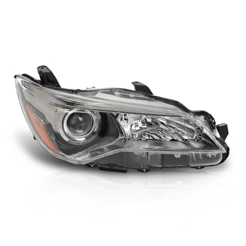 Image of GRAND ORANGE Right Headlight Compatible with Toyota Camry 2015-2017 TO2503222 TO2502222 TO2503223 TO2502229 TO2503229 8111006860 8115006C70 8111006C70 Clear Lens Black Housing Amber Reflector