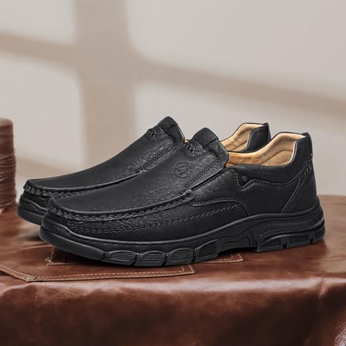 Men's Premium Leather Driving Loafers - Penny Slip - Ons, Handcrafted, Breathable Lining, Cushioned Insole, Ideal for Outdoor, Boat, Daily Use4