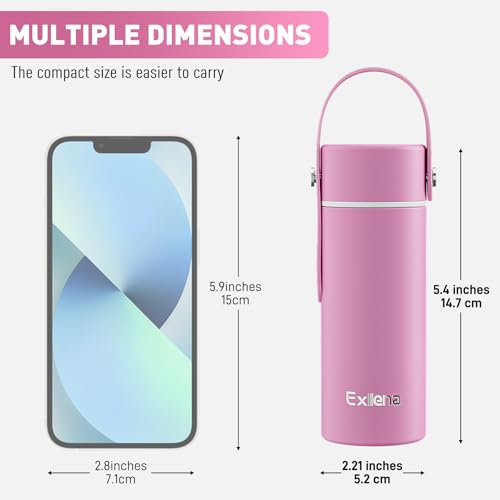 Exllena 6.8-Ounce Mini Insulated Purse Bottle