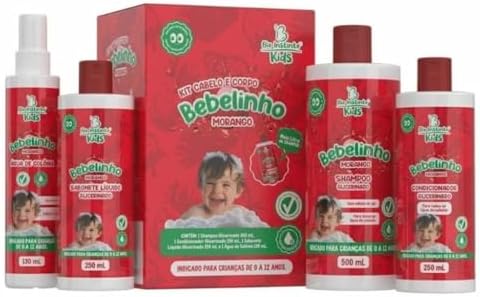 Kit Cosmético Infantil, Shampoo, Condicionador, Sabonete líquido,...