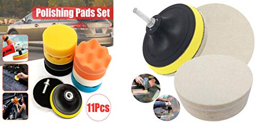Image of DIY Crafts Pack Of 12 Pcs, 3inch Multi Color Kit, 1 inch /2 inch /3 inch /4 inch /5 /6 inch /7 inchinch Felt Pads Waxing Buffing Polishing Sponge Car Polisher Car Polishing Woolen Buffer, Wa(Pack Of 12 Pcs, 3inch Multi Color Kit)