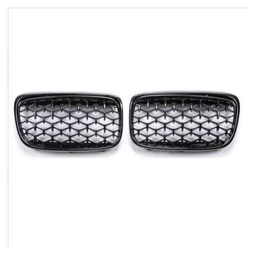 Parrilla Delantera Parrilla Delantera Tipo Riñón Coche para Serie 2 F45 228i 220i 235i 2013-2018 Estilo Estrella Diamante Parrilla Radiador(All Black)