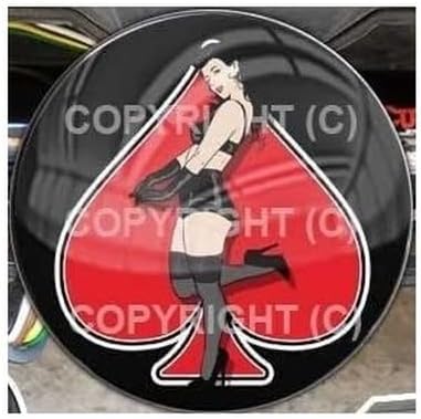 Tow Hitch Receiver Insert Cover Plug 2" X 2" Truck & SUV Vintage Girl RED Spade Model-PYT-8888-3694