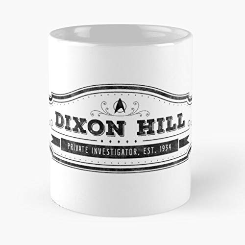 Generation Star Next Deep Nine Voyager Trek Dixon Space La Mejor Taza de café de cerámica de mármol Blanco de 11 oz