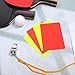 Alrhso 6 PCS Soccer Referee Cards 3 Pieces Yellow Card 3 Pieces Red Card with 1 PCS Ref Whistle Referee's Red and Yellow Cards Set Referee Accessory for Soccer, Football, Sport Competition