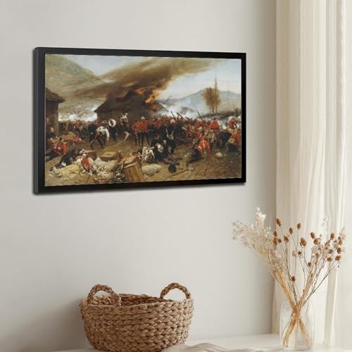 Tableau La Défense de Rorkes Drift par De Neuville | Impression sur Toile 30x45 cm