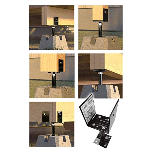 Pylex 12098 33/66 Extendable Deck Support, Black #TOP4
