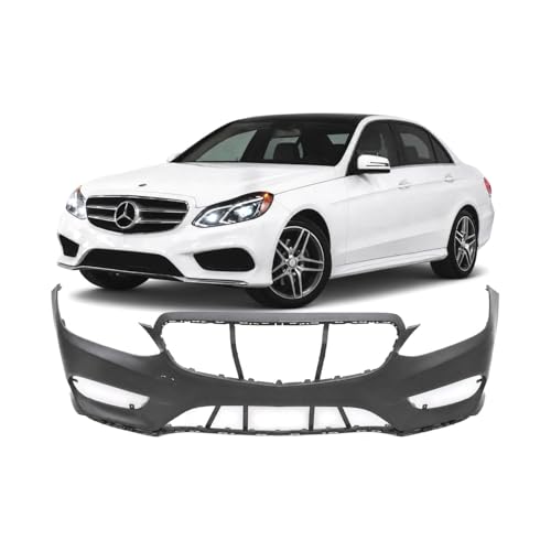 Image of FitParts For Mercedes-Benz E300-550 2014-2016 Front Bumper Cover | Primed, Without Parking Sensor Holes, Ready to Paint, OEM 21288526389999, MB1000410