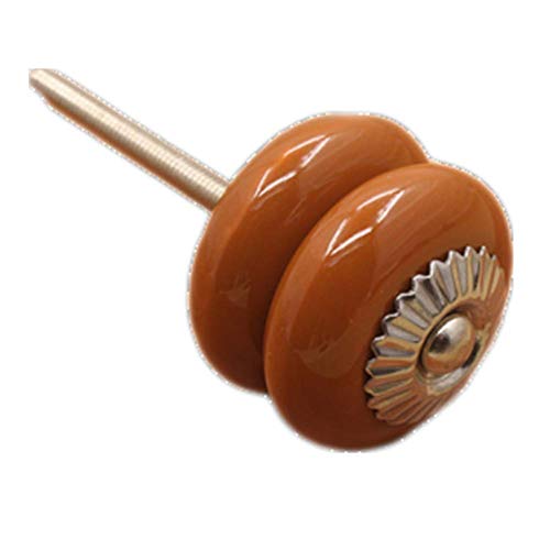 Preisvergleich Produktbild DC CLOUD Griffe Türknauf Türgriffe Für Kleiderschränke Gelbe Türgriffe Kabinettknöpfe Schubladenknöpfe Kids Porzellantürgriffe Vintage Schubladenknöpfe Brown