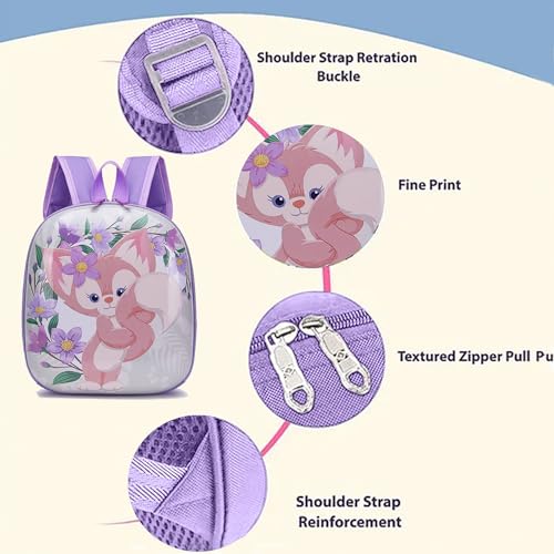 Image of BabyMoon Eggshell Multipurpose Kids Backpack | Children's School Bag for Boys & Girl's | Kids Travel Backpack | Rabbit Purple