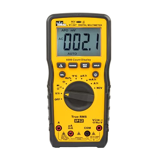Ideal Electrical 61-347 AC/DC TRMS Multimeter CAT III 1000V CAT IV 600V