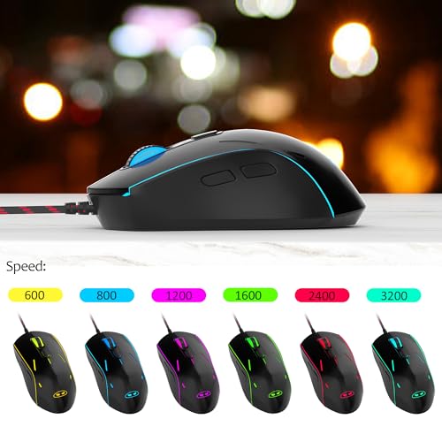Image of MageGee Gaming Keyboard and Mouse Combo, True RGB Backlit Membrane Office Keyboard, 104 Keys Metal Panel USB Quiet Wired Keyboard for Windows Laptop PC - White /Black
