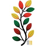 Décorations suspendues pour jardin extérieur : les couleurs vives peintes à la main et le design unique rendent la décoration de branche en fer plus réaliste, ornement floral en métal