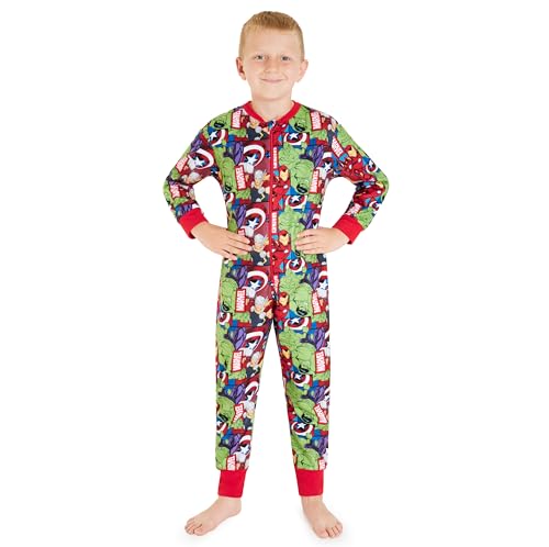 Marvel Fleece Pyjama for Boys - Cosy Kids PJs Comfy Loungewear - Boys Gifts (Multi Avengers, 4-5 Years)