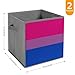 Fabric Foldable Collapsible Bins with Handles Collapsible Cube LGBTQ Bisexual Pride Flag Storage Bins Baskets Storage Cubes