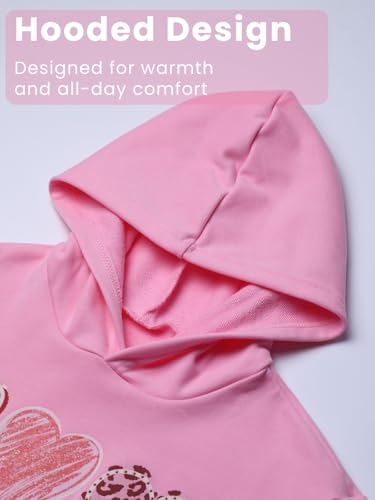 Image of WELAKEN Cotton Hoodie Sweatshirt for Girls Kids & Teens Long Sleeve Pullover with Kangaroo Pocket