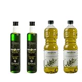 PRODUCTO: dos botellas de nuestro aceite de oliva virgen extra Premium de 500 ml y dos botellas de AOVE 1 Litro.