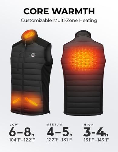 KEMIMOTO Thermal-Reflective Heated Vest for Women & Men, Soft Warm Golf Winter Vest with Battery Pack Included4