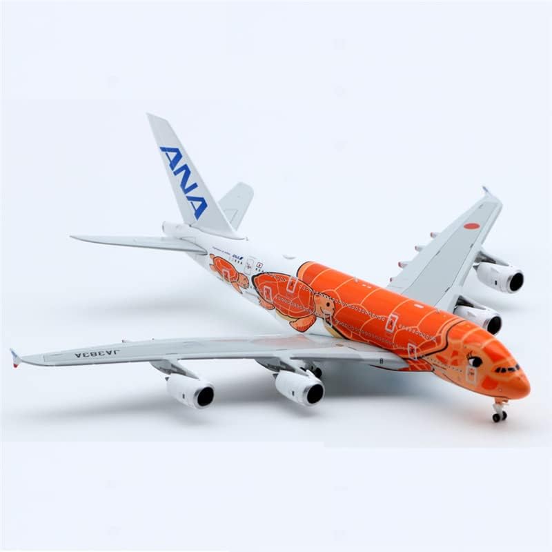 Miniatura 4 de JC Wings ANA Kala Airbus A380 JA383A Tortuga Naranja 1500 DIECAST modelo de avión preconstruido