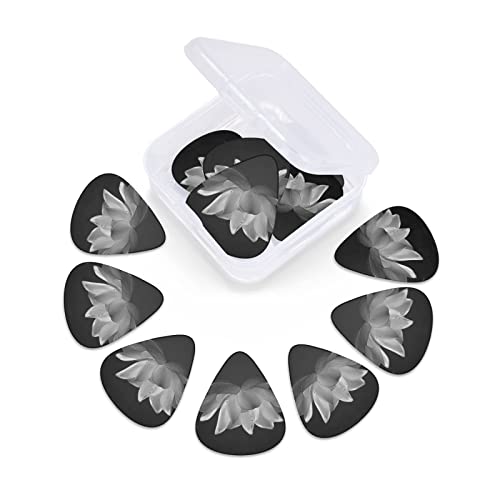 Ensemble de 12 médiators de guitare Lotus noir et blanc pour guitare acoustique, guitare électrique, contrebasse… - Les Beatles, Paul McCartney, John Lennon, RIngo Starr, George Harrison Ensemble de 12 médiators de guitare Lotus noir et blanc pour guitare acoustique, guitare électrique, contrebasse… – Image 7