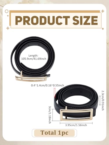 1Pcs Imitation Leather Chain Belt, Reversible Belts Classic WaistBelt Retro Fashion Accessory for Women2