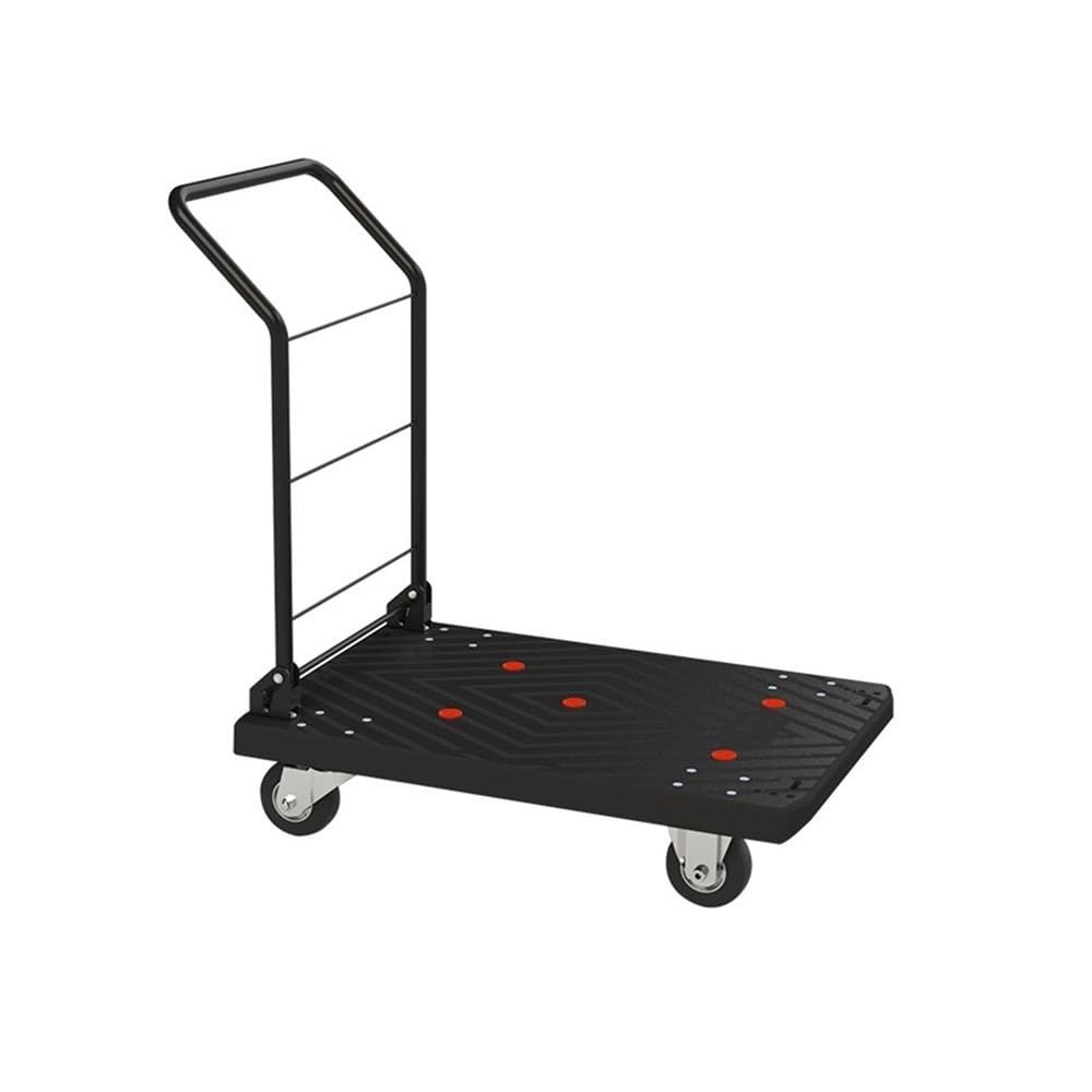 Handcart Household Folding Portable Flatbed Trolley Handcart Courier Transporter Portable Trolley Cargo Trailer