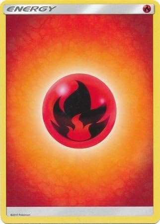 Pokemon Sun & Moon Lote de 10 cartas individuales de energía de fuego