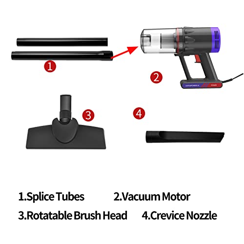 Jonr Stick Vacuum Cleaner - 2 In 1 Corded Lightweight Handheld Vacuum For Hard Floors And Pet Hair Pickup, Bagless With Hepa Filter And 23Ft Cord #TOP5