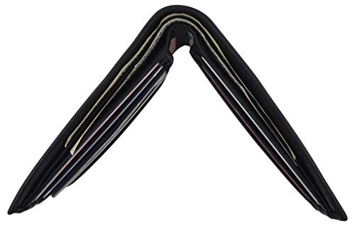 Premium Leather RFID Blocking Men's Slim Bifold Credit Card ID Wallet Black Gift Box4