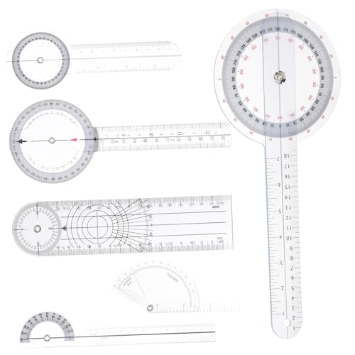 Angoily 6pcs Digital Ruler Protractor Goniometer CPM Machine Knee Tool Equidistant Measuring Tool Inclinometer Portable for Medical Use