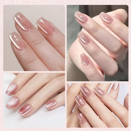 CANNI Esmaltes Semipermanentes de Uñas en Gel Ojo de Gato marron rose Cat Eye Gel Polish Pintauñas Semipermanentes Apto Para Principiantes Manicura 9ml - imagen 3