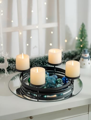 Romadedi Adventskranz Modern Rund Metall: Adventskranz Gestell Matt...