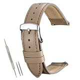 [バンビ] 【Amazon.co.jp限定】 腕時計 ベルト 牛革 18mm グレージュ 時計 交換ベルト MC002GP-S