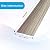 Floor Transition Strip Self Adhesive Laminate Floor Strip Threshold Seam Cover Strip Vinyl Door Floor Trim Elegant Wood Grain Design 2" Wide (6.6FT Grey Wood Grain)