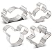 LILIAO Mickey Mouse Cookie Cutters Set Kids - 4 Piece - Mickey Mouse Ears: 4 Inches, Mickey Side Face: 2.8 Inches, Palm: 2.7 Inches Candy: 3.3 Inches - Stainless Steel
