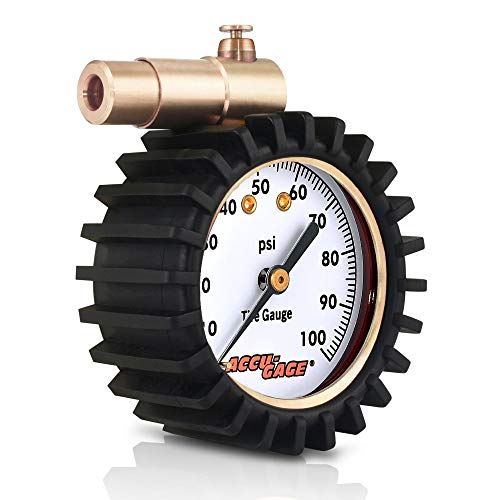 Image of Accu-Gage Presta Valve Bicycle Tire Pressure Gauge, 100 psi