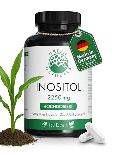 Green Naturals Inositol Hochdosiert: 2.250 mg 180 Kapseln