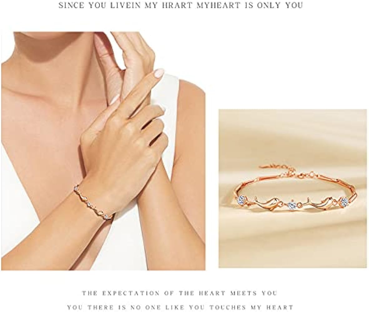 K18WG & ピンク系ゴールド✨イルカ付き✨ブレスレット✨イルカ可愛いブレス✨ K18WG & ピンク系ゴールド✨イルカ付き✨ブレスレット✨イルカ可愛い