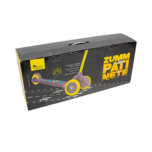 Zumm Patinete 3 Rodas C/ Led - Cinza Bel Fix Cinza