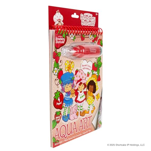 Strawberry Shortcake Aqua Art 6" x 7.5" Reusable Water Painting Activity Pad with Brush Pen - 10