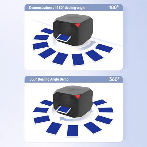 Automatyczna Kartka Dealera Karty, 1-2 Pokłady obsługują 8 Graczy, Wbudowane w Rozgrywki, Oferta 360 °/180 °, 2500 MAh Doładowania Karty