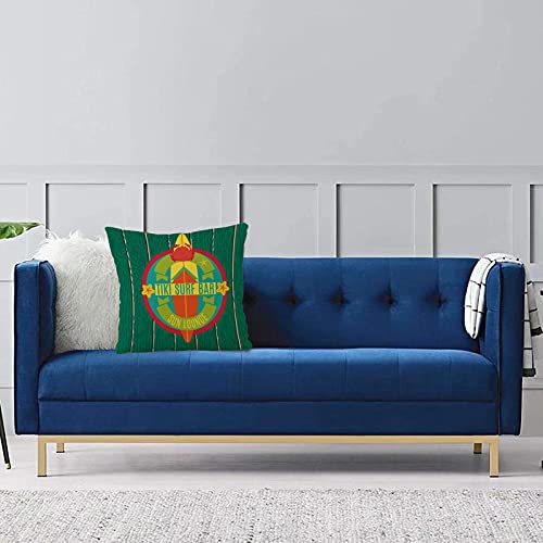 Set de 1 x Funda de Almohada 45x45 cm,Tiki Bar Decor, Tiki Surf Bar Sun Lounge Vacaciones Vacaciones Tema Tabla de Surf Cangrejo EstrelFundas de Cojines de Calidad con una Suavidad Incomparable