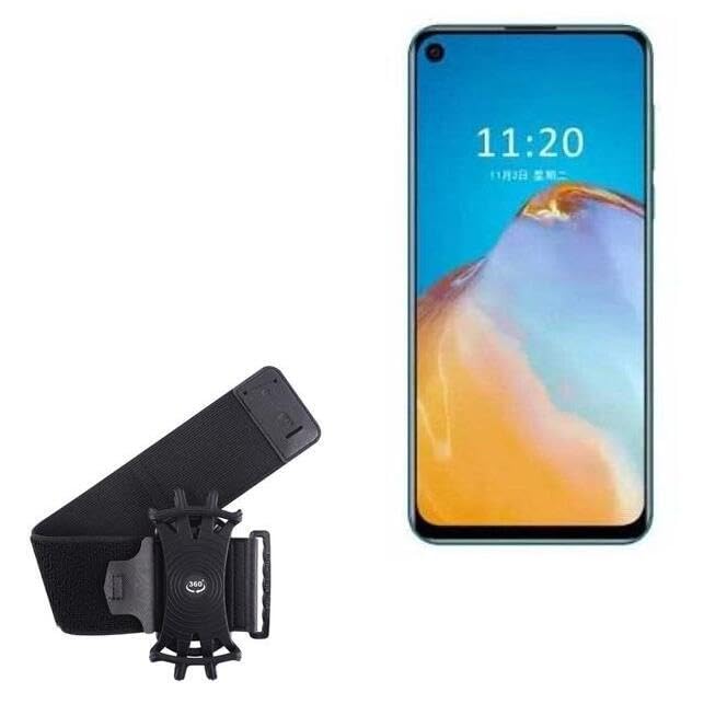 BoxWave Holster Compatible with Coolpad Cool S - ActiveStretch Sport Armband, Adjustable Armband for Workout and Running - Jet Black