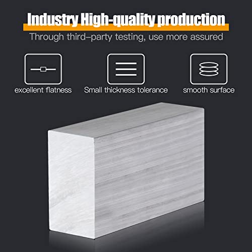 Image of 3 Pieces 1 inchX2 inch Square Aluminum Flat BAR,Long 4 inch 6061 General Purpose Plate,T6511 Solid New Mill Stock